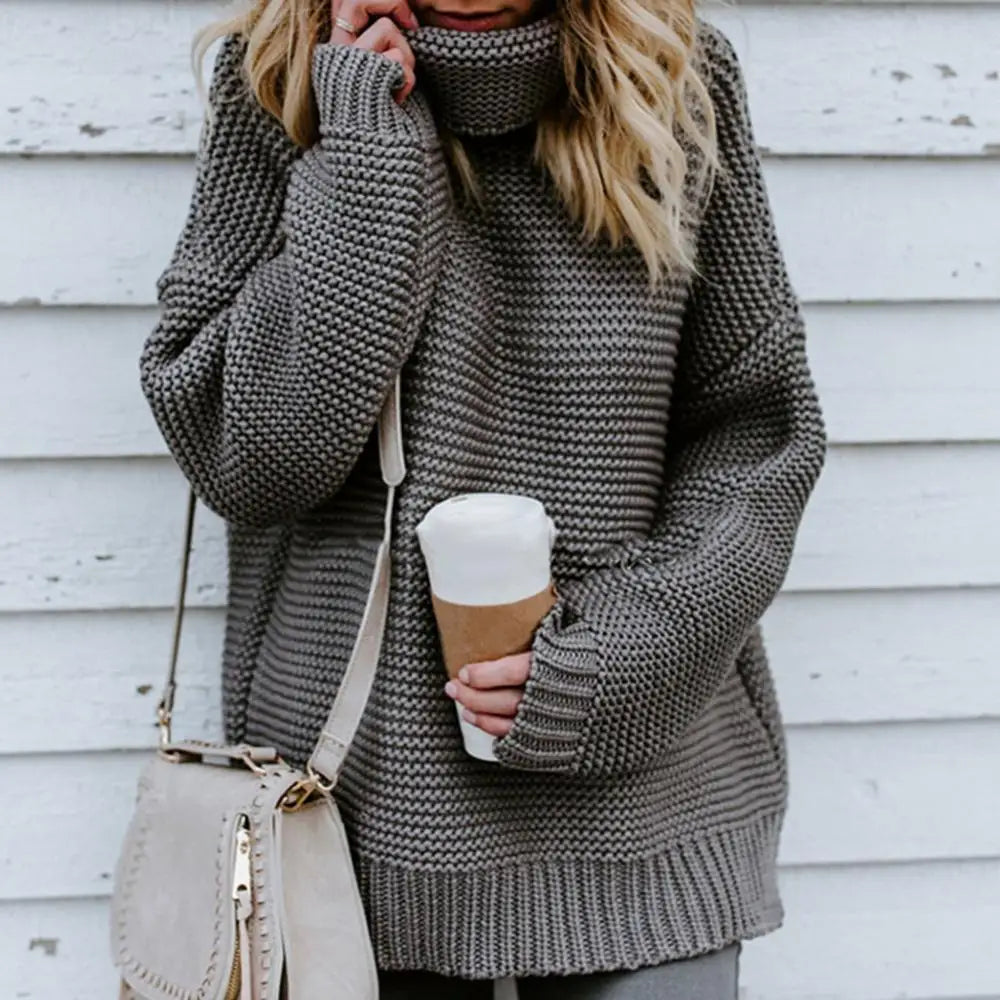 Clodagh Loose Turtleneck Pullover Sweater